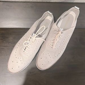 Soft Pink/cream Cole Haan lace up shoes